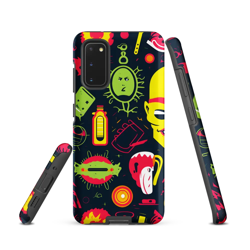 Neon Revelry: A Quirky Exploration of Modern Pop Art | Phone Case |  S20 | Tough Case | Matte