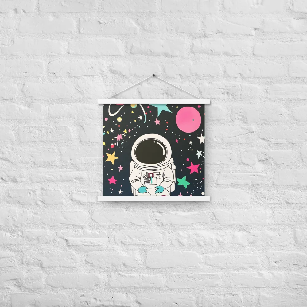 Cosmic Dreamer | Poster With White Wood Hanger | 18″×18″