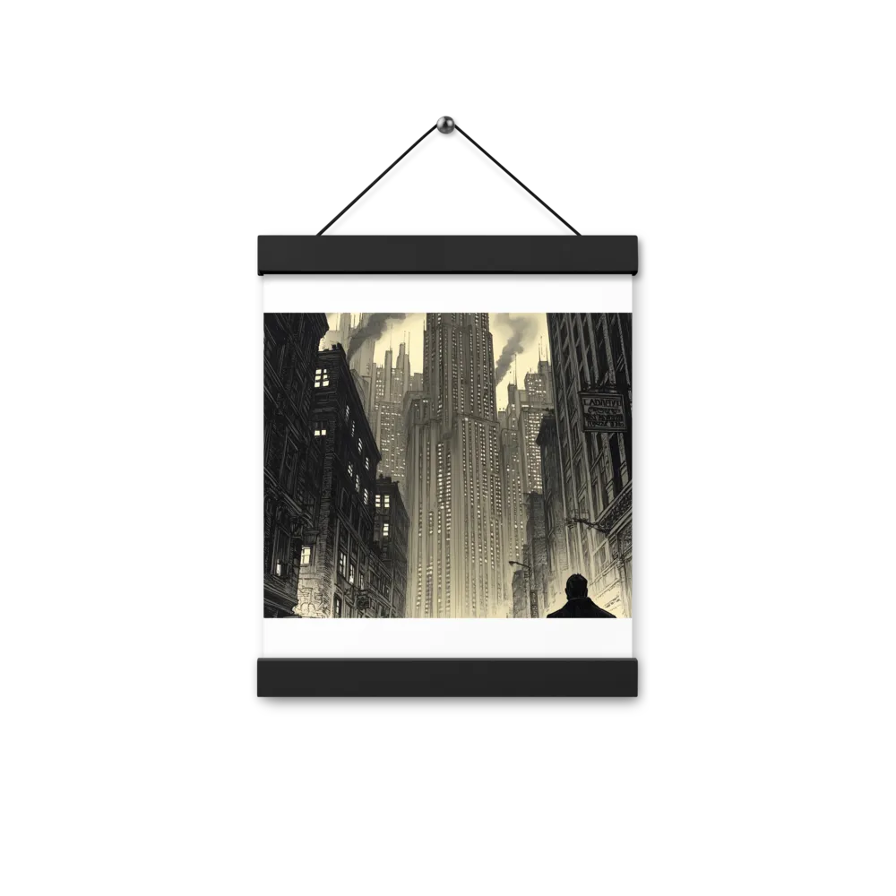 Echoes of the City | Poster With Black Wood Hanger | 8″×10″