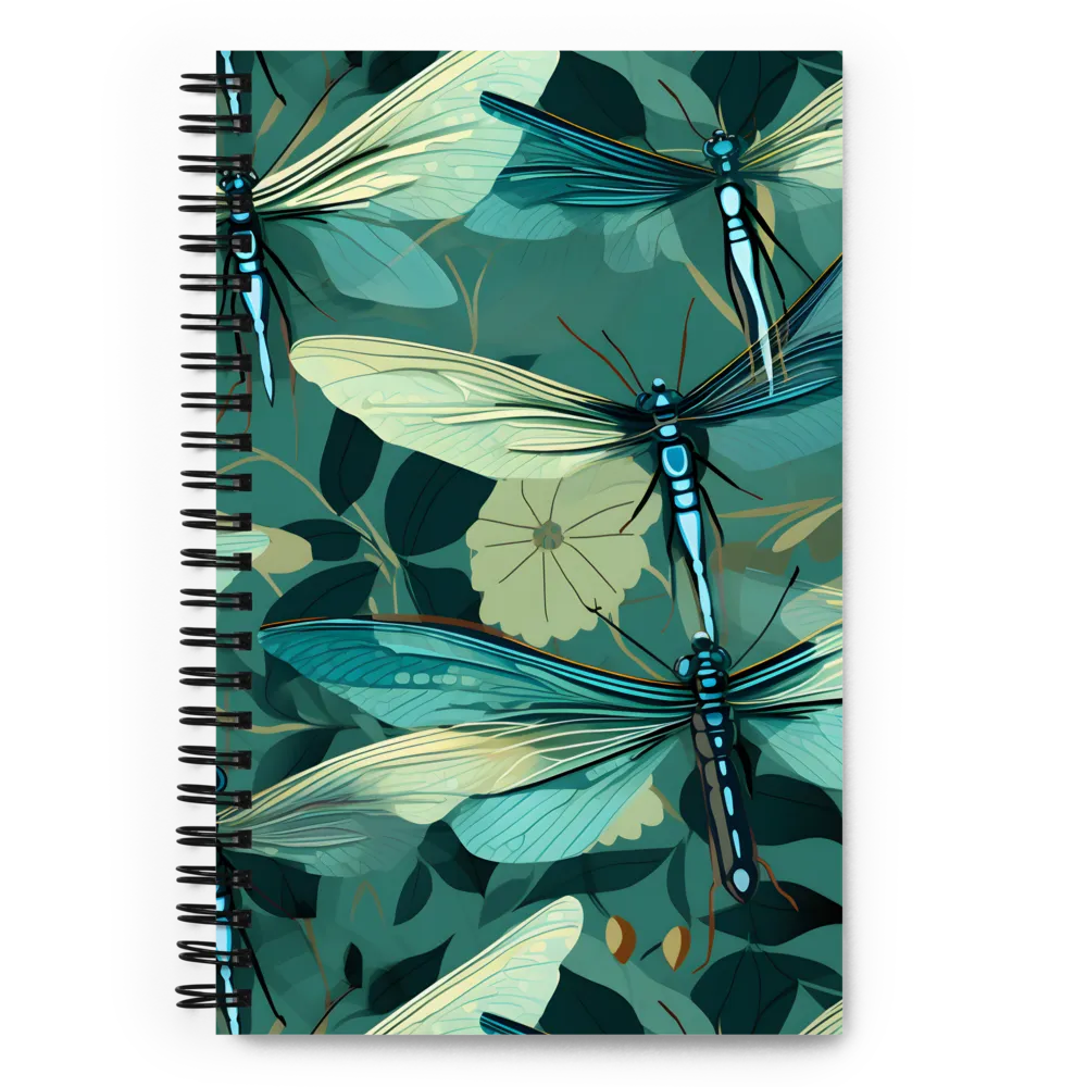 Whispers of Nature: Dragonflies in Harmony | Spiral Notebook