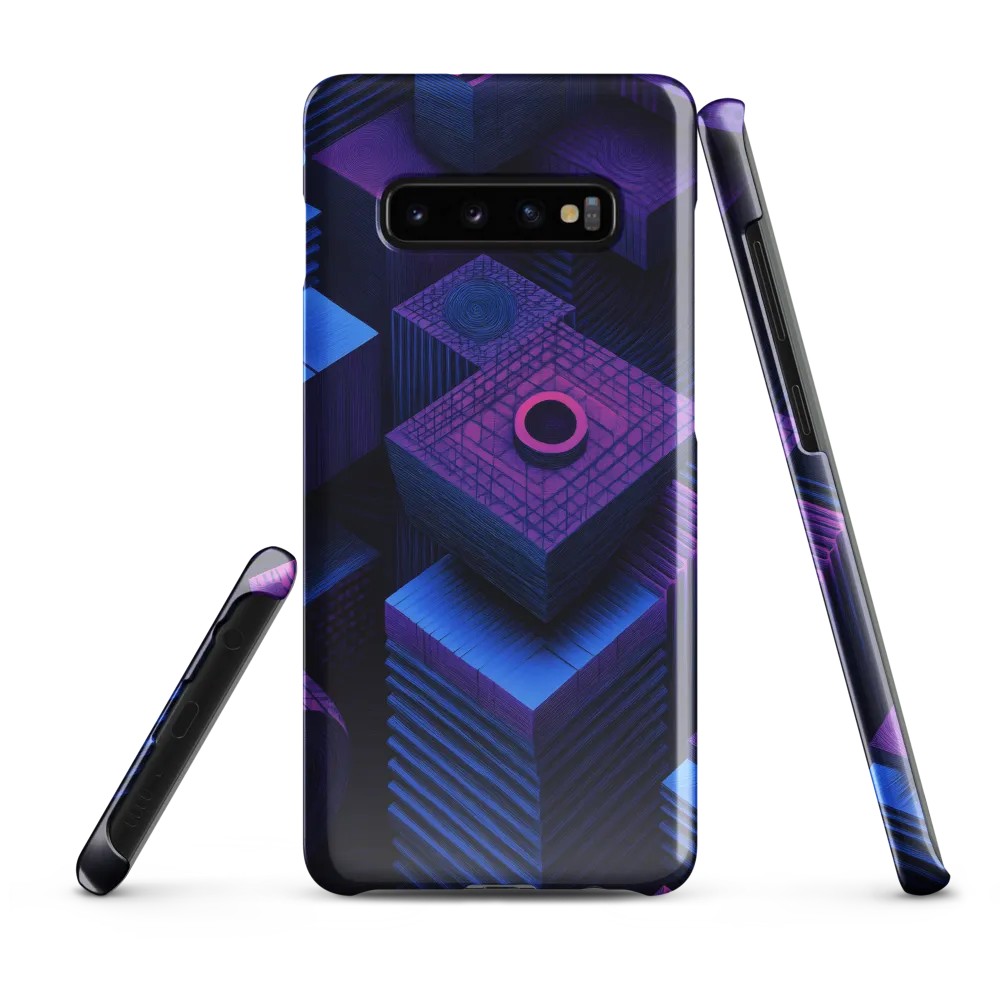 Geometric Dreams in Blue and Purple | Phone Case |  S10 Plus | Snap Case | Glossy