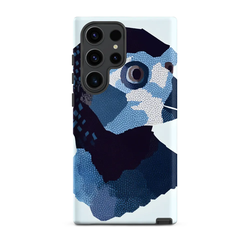Abstract Avian Portrait in Blue
