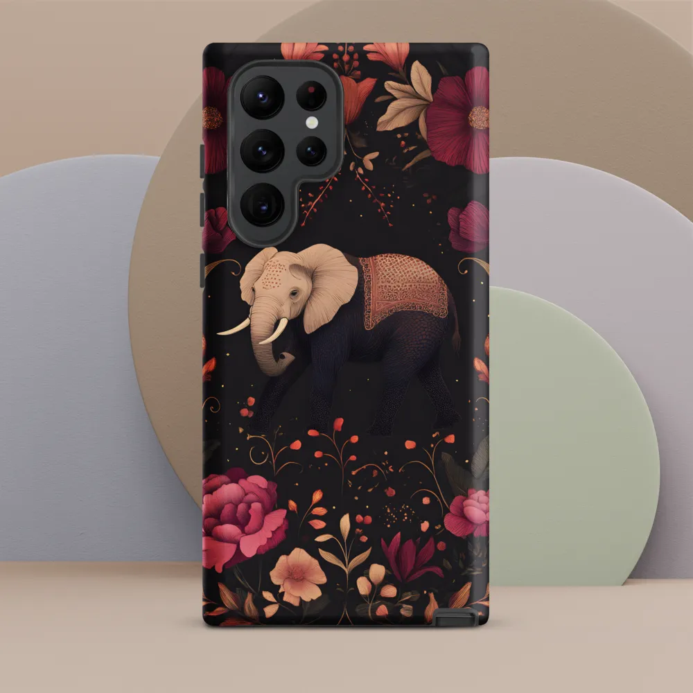 Whispers of the Wild: Elephants and Blooms