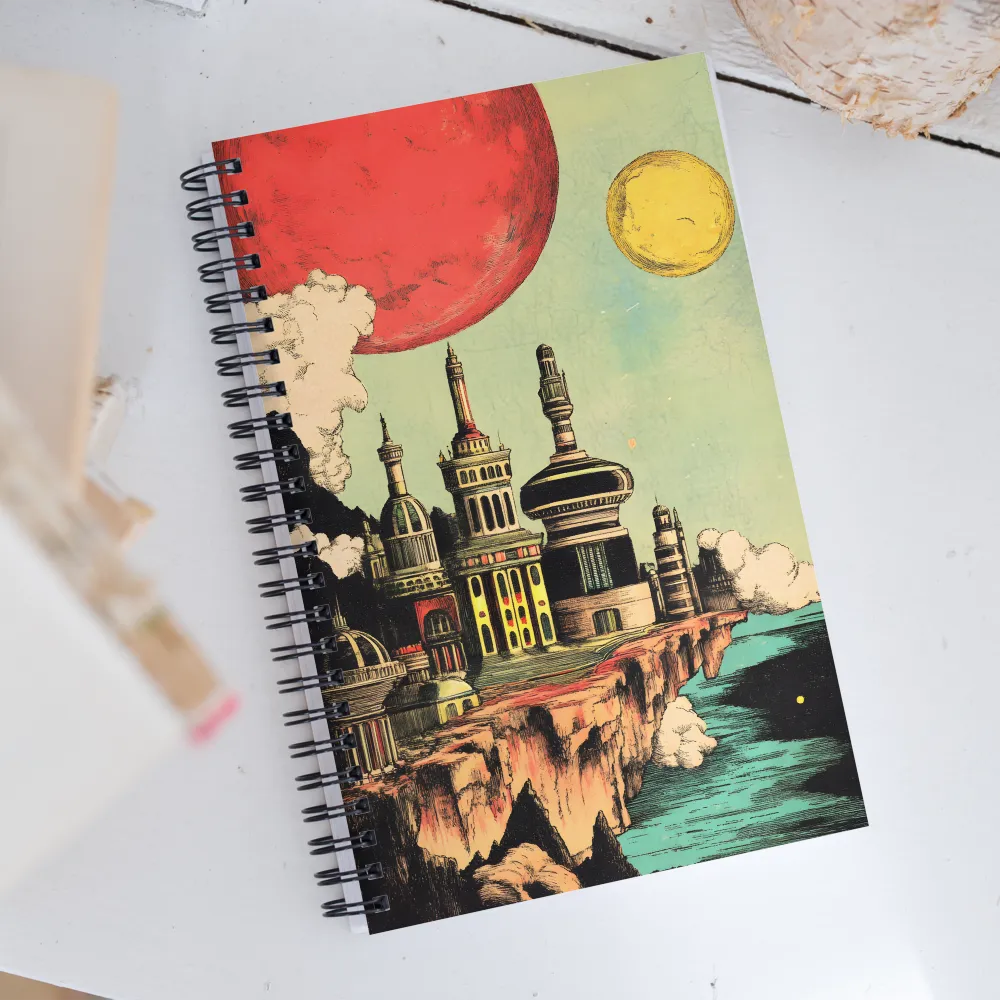 Edge of Fantasy: A Surreal Cityscape | Spiral Notebook