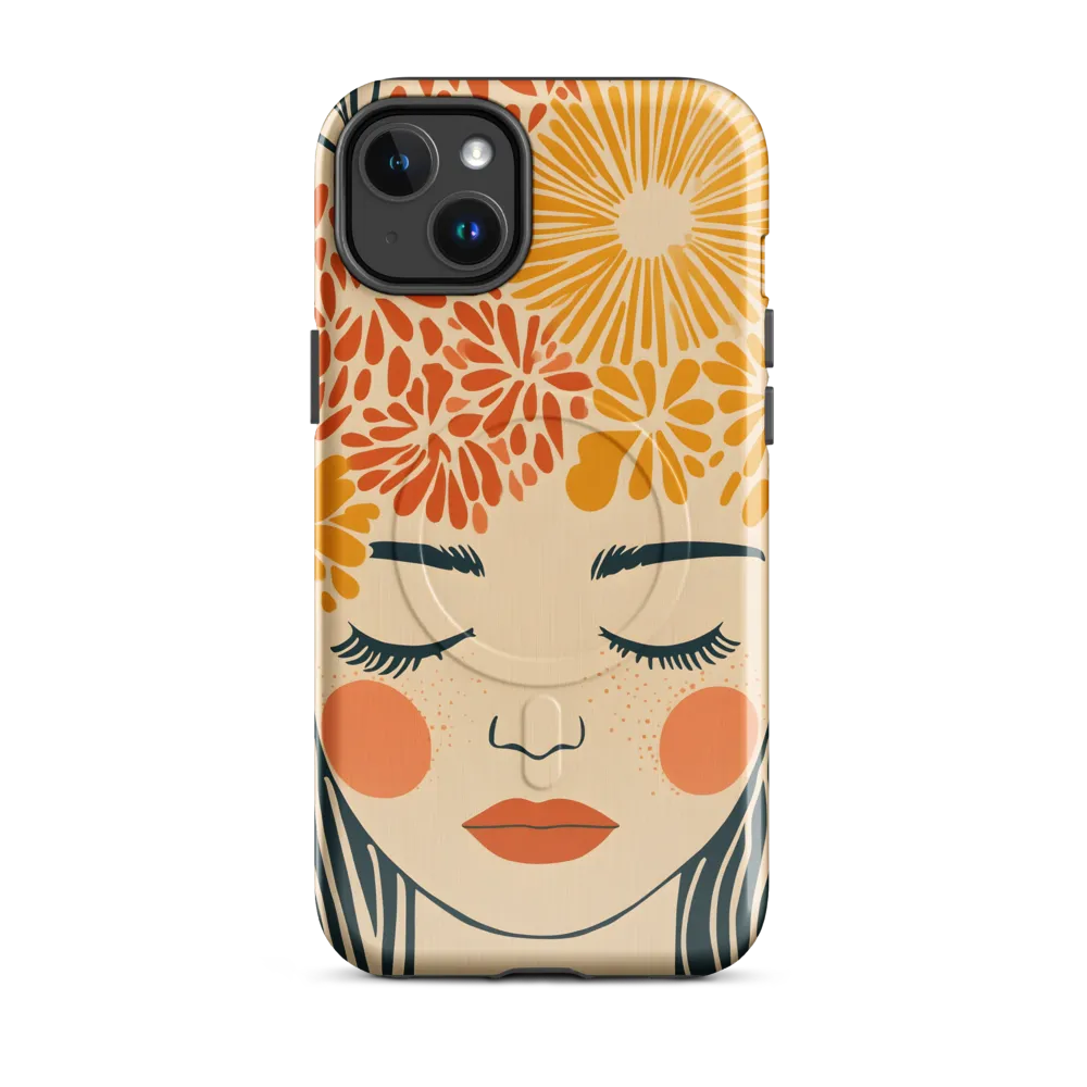 Serenity in Bloom | Phone Case |  14 Plus | MagSafe® Tough Case | Glossy
