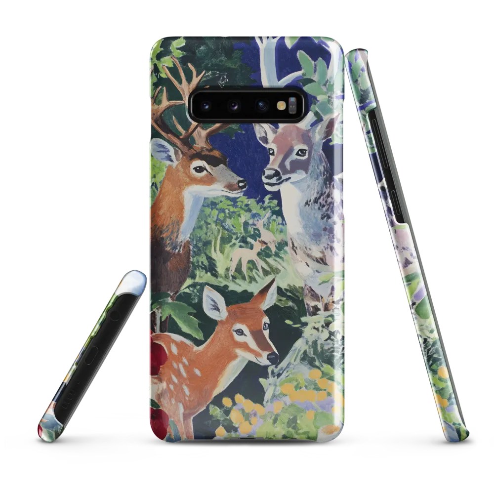 Whispers of the Forest: A Deer Gathering | Phone Case |  S10 Plus | Snap Case | Glossy