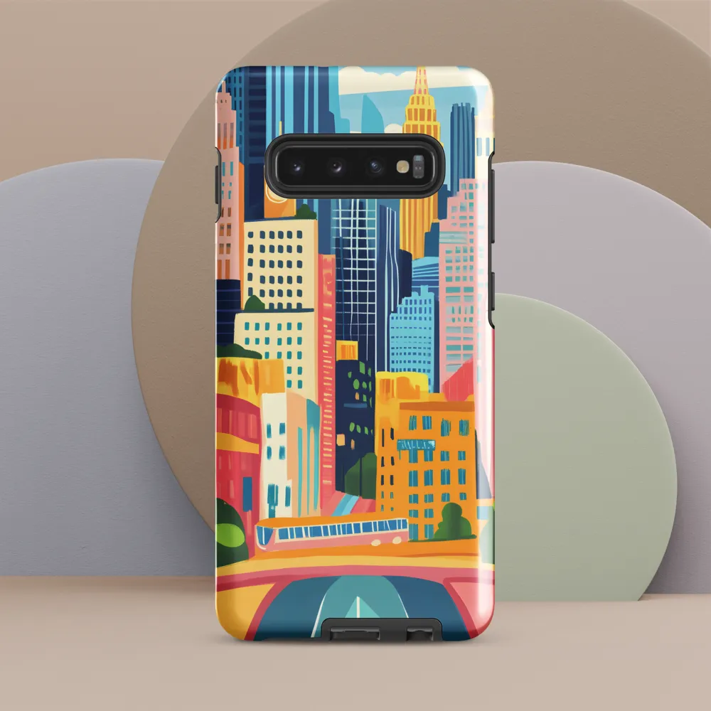 Energetic Cityscape | Phone Case |  S10 Plus | Tough Case | Glossy