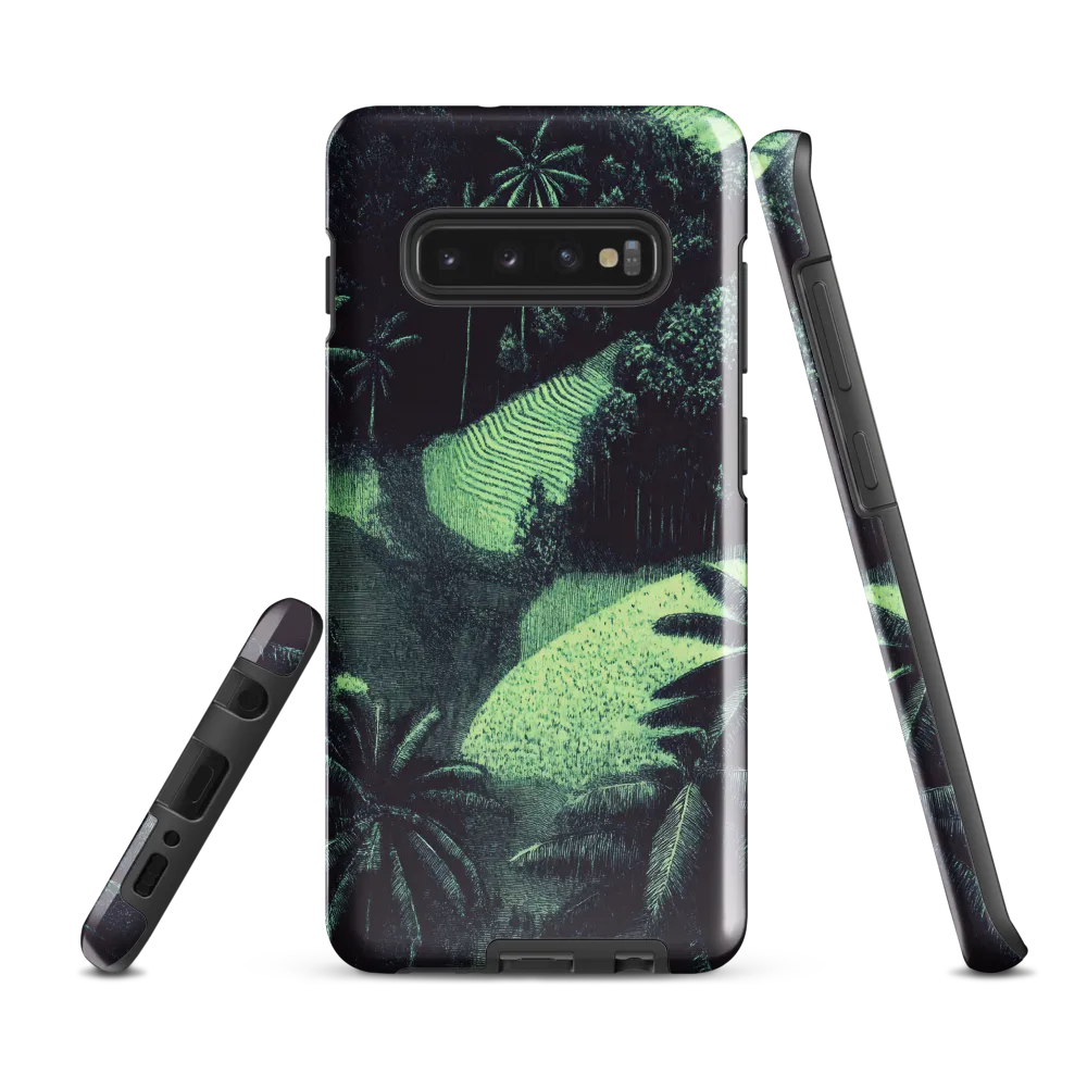 Harmony in Green: A Surreal Landscape | Phone Case |  S10 Plus | Tough Case | Glossy