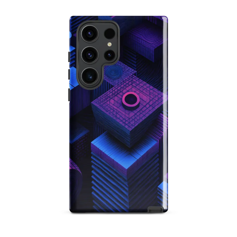 Geometric Dreams in Blue and Purple