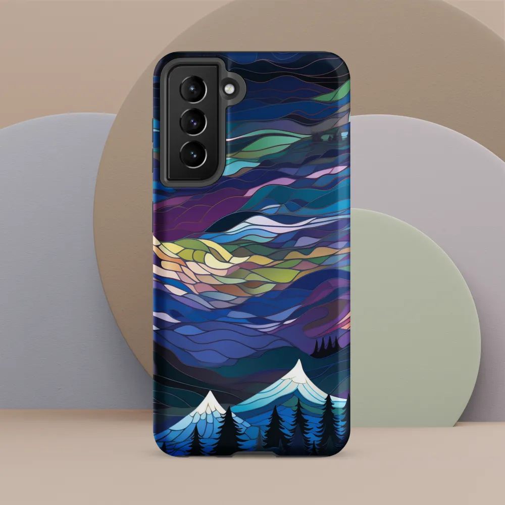 Twilight Peaks: An Abstract Mountain Landscape