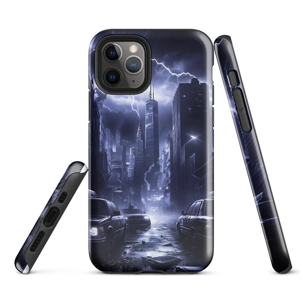 Stormy Cityscape: Shadows of the Night | Phone Case |  11 Pro | Tough Case | Glossy
