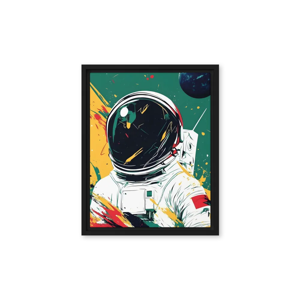 Galactic Explorer: A Modern Odyssey | Canvas with Black Frame | 11″×14″