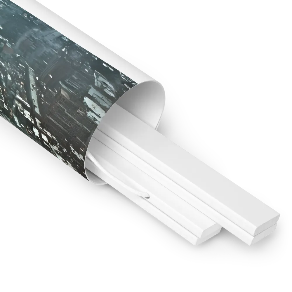 Aerial Symphony of Urban Life | Poster With White Wood Hanger | 18″×24″