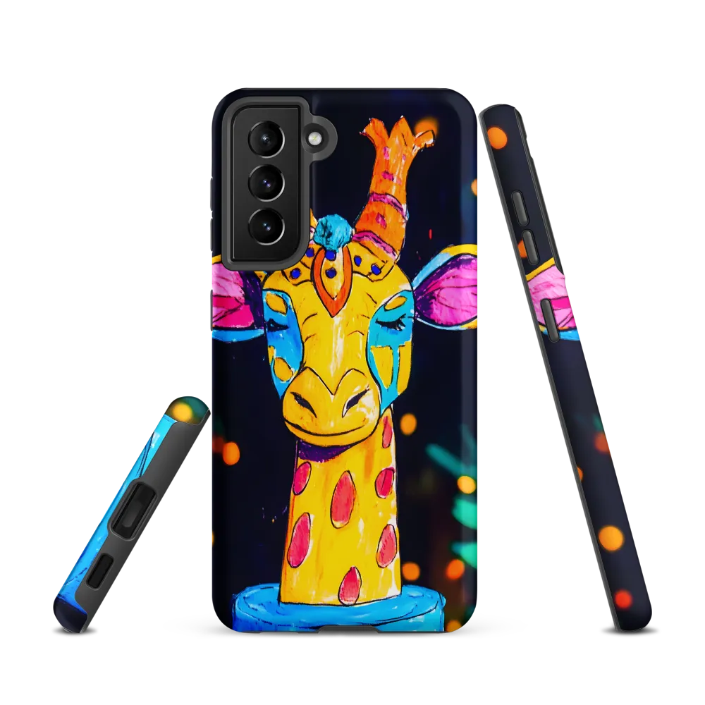 Whimsical Giraffe in Vibrant Colors