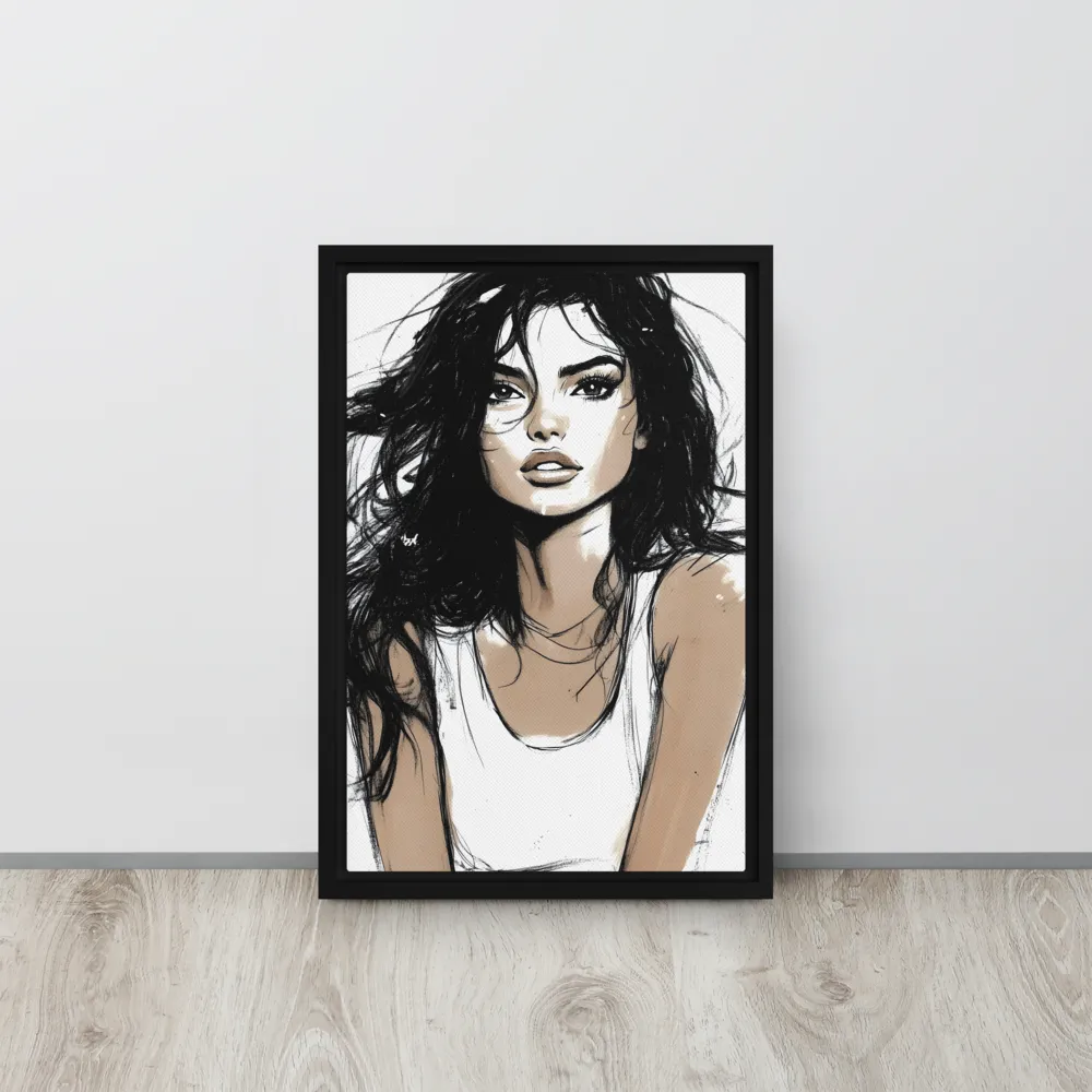 Whispers of Elegance | Canvas with Black Frame | 12″×18″