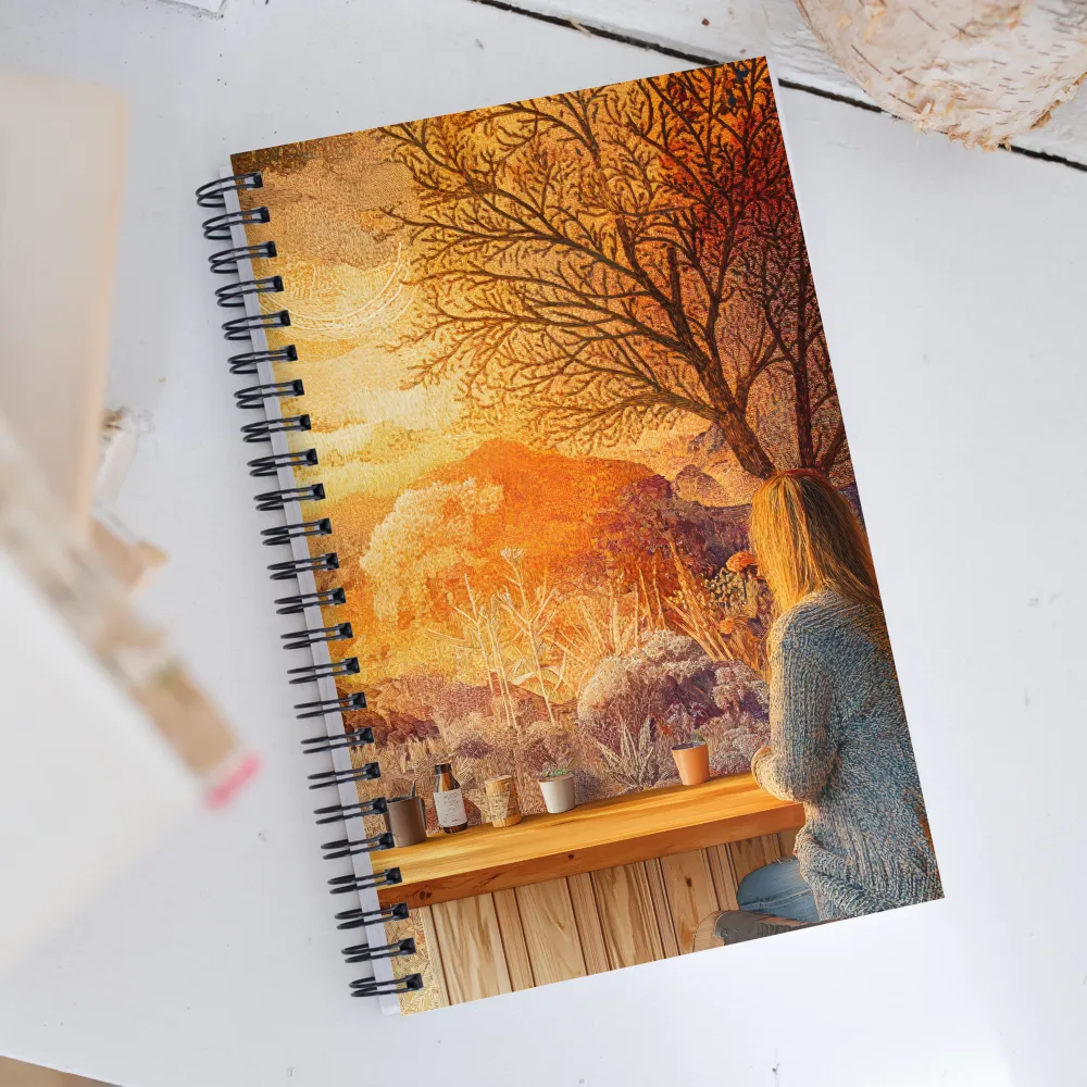 Whispers of a Golden Sunset | Spiral Notebook