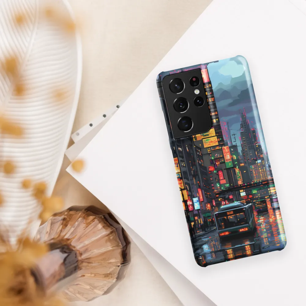 Neon Dreams: A Pixelated Urban Night