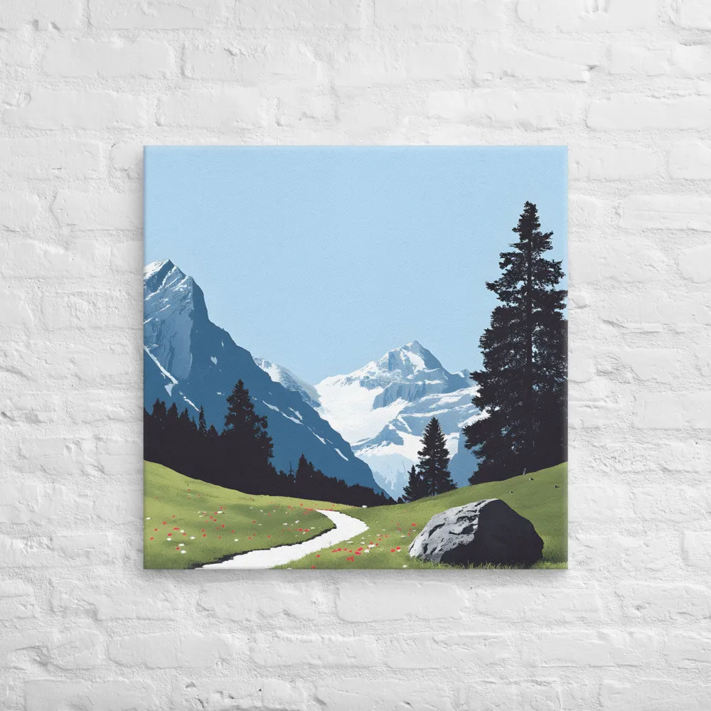 Tranquil Mountain Retreat | Canvas | 28″×28″