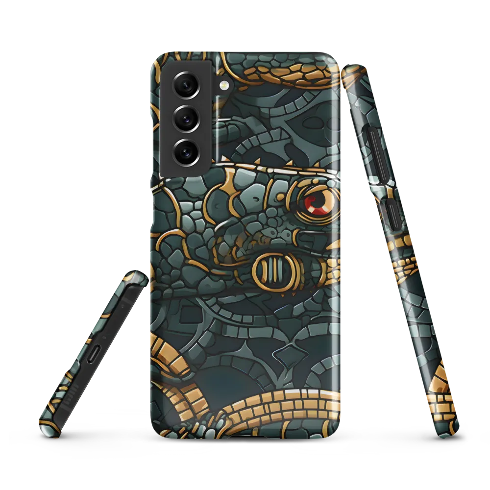 Reptilian Elegance: A Digital Art Nouveau Tapestry