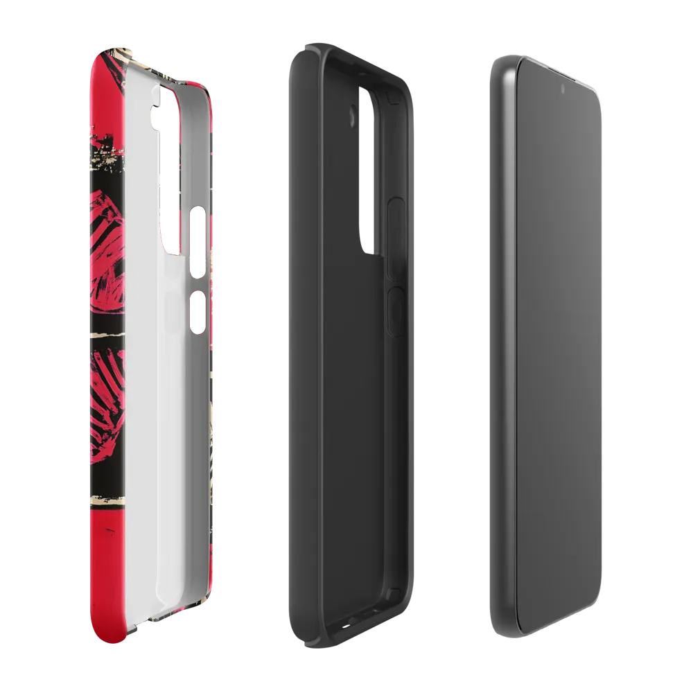 Geometric Symphony in Pink and Black