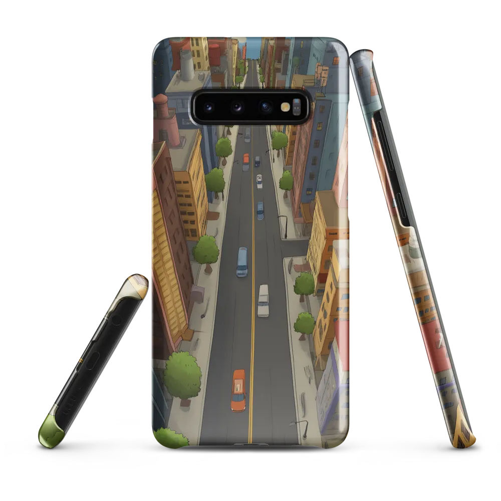 Aerial Whimsy: A Colorful Cityscape | Phone Case |  S10 Plus | Snap Case | Glossy