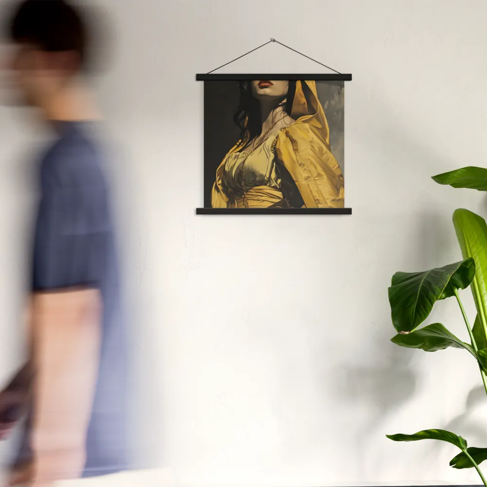 Veiled Confidence | Poster With Black Wood Hanger | 18″×18″