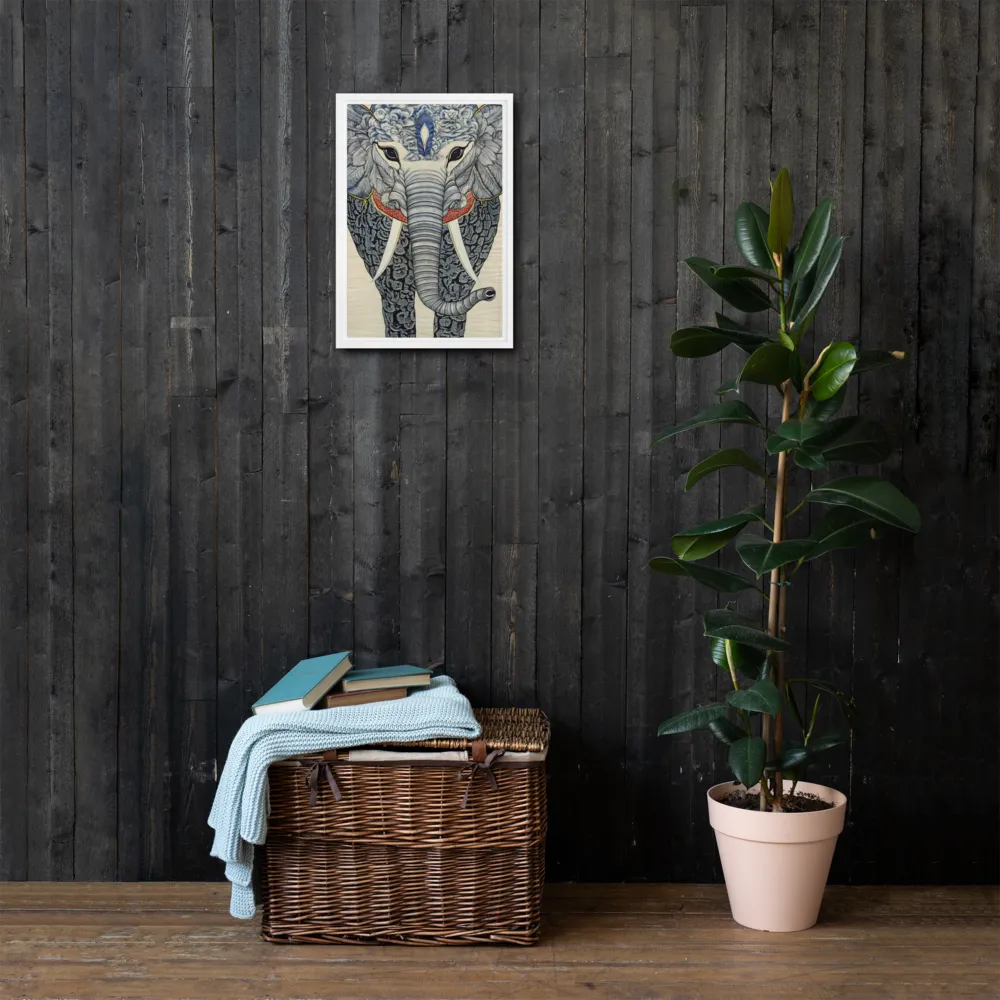 Majesty of the Elephant | Canvas with White Frame | 12″×18″