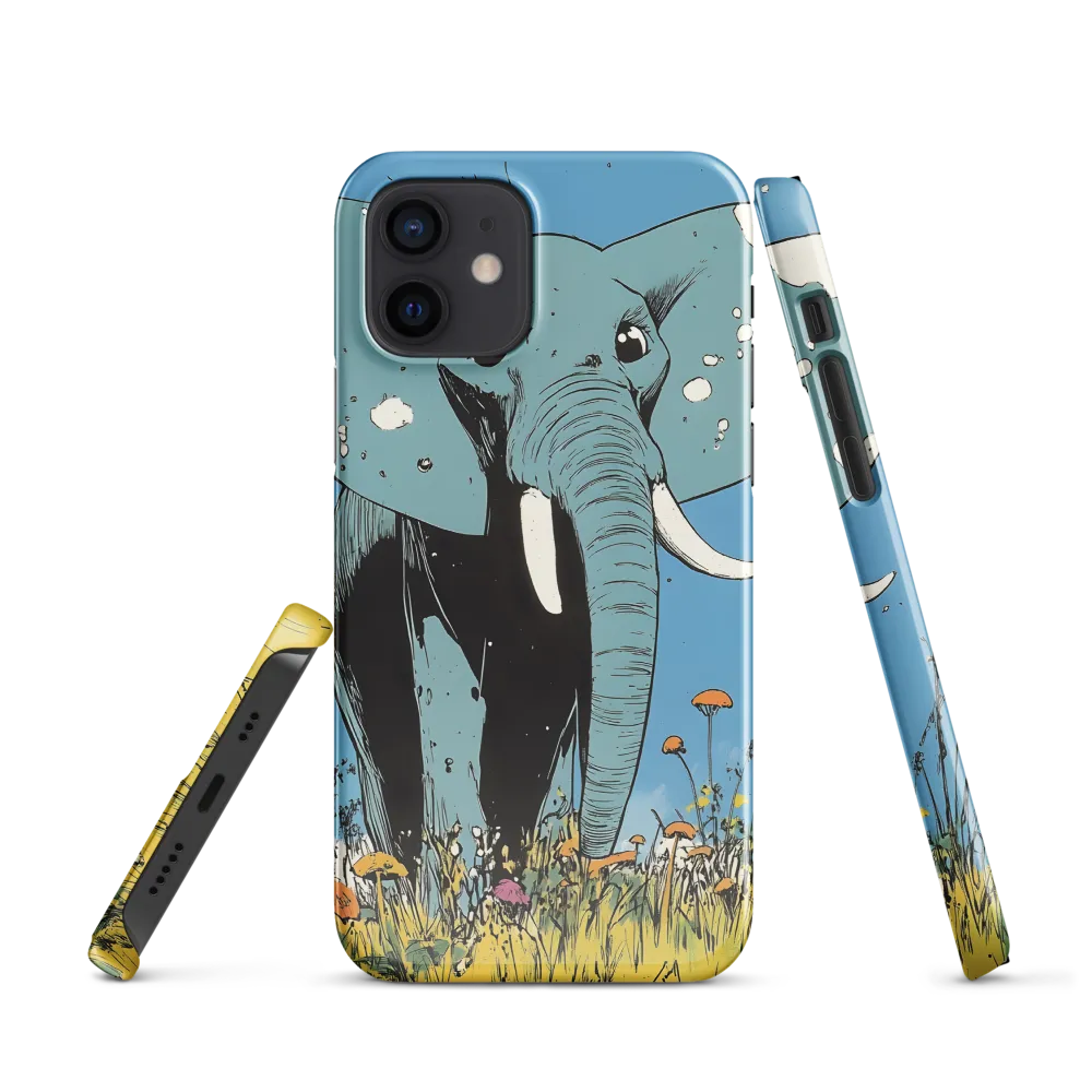 Whimsical Blue Elephant in Bloom