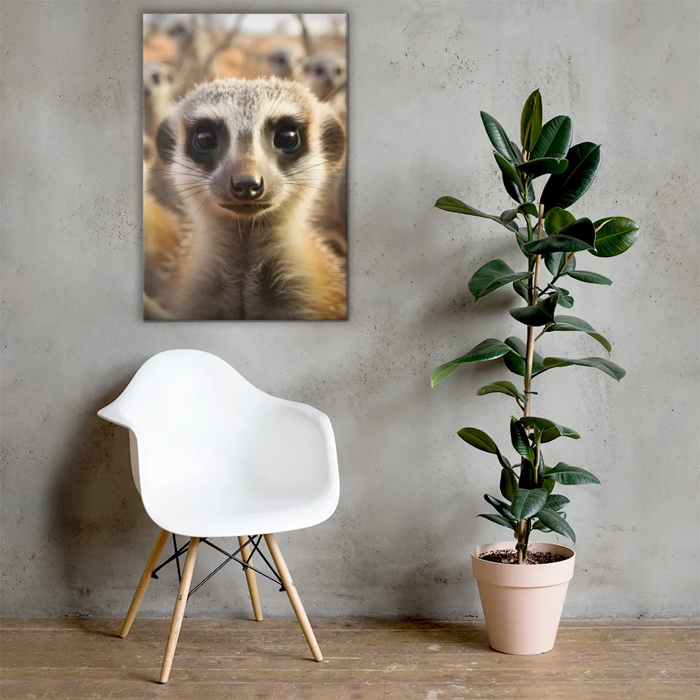 Curious Meerkats in Community | Art Print