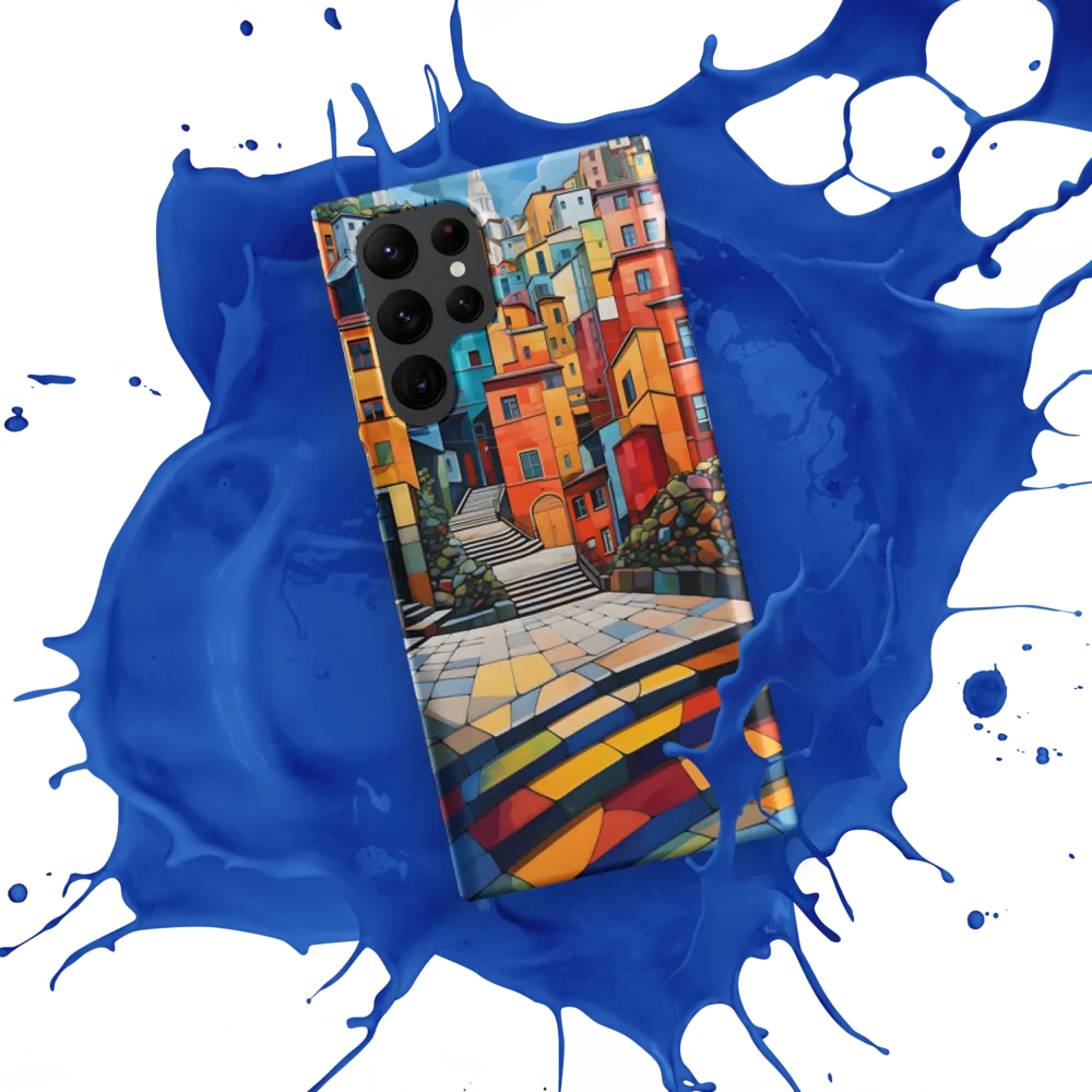 Vibrant Village: A Cubist Journey