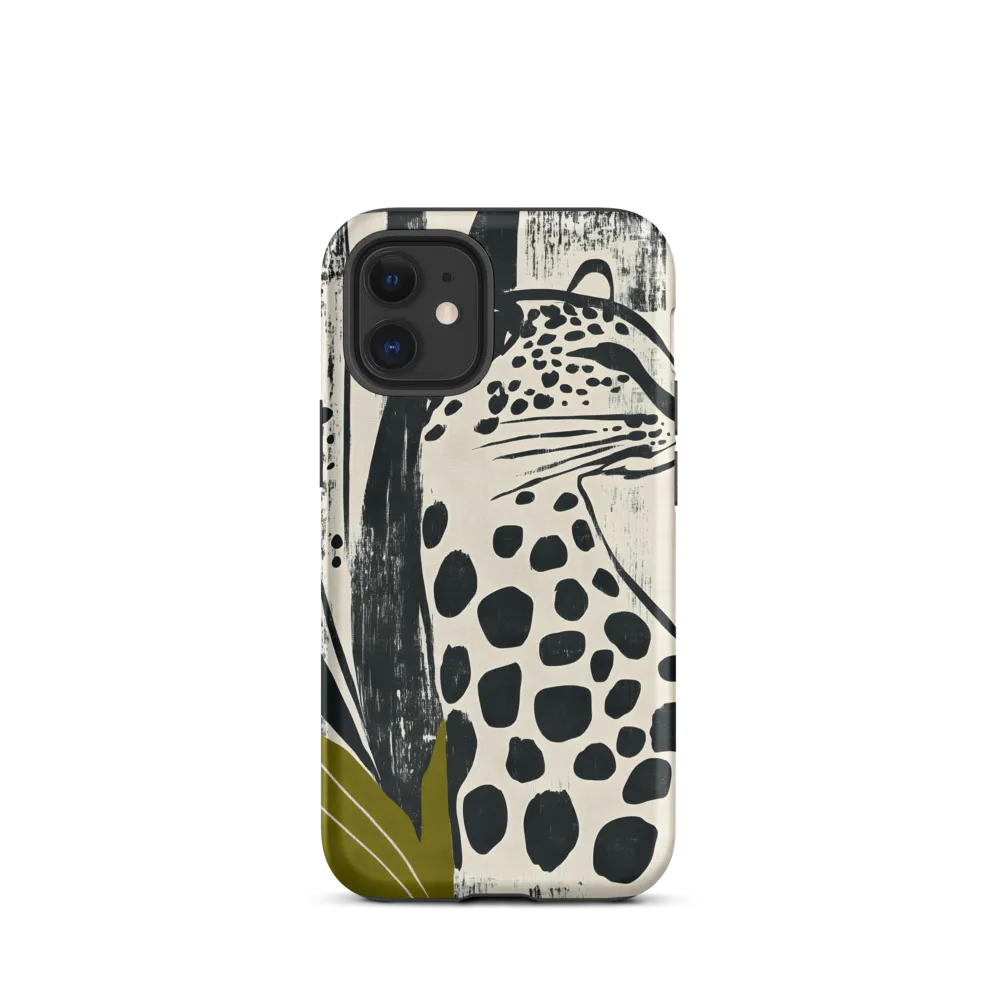 Leopard in Silhouette: A Modern Appeal | Phone Case |  12 mini | Tough Case | Matte