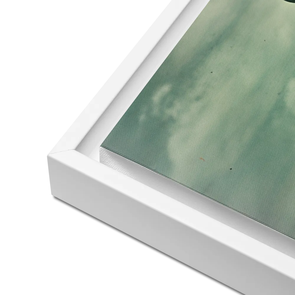 Ethereal Reflections: Identity in a Fragmented World | Canvas with White Frame | 24″×36″