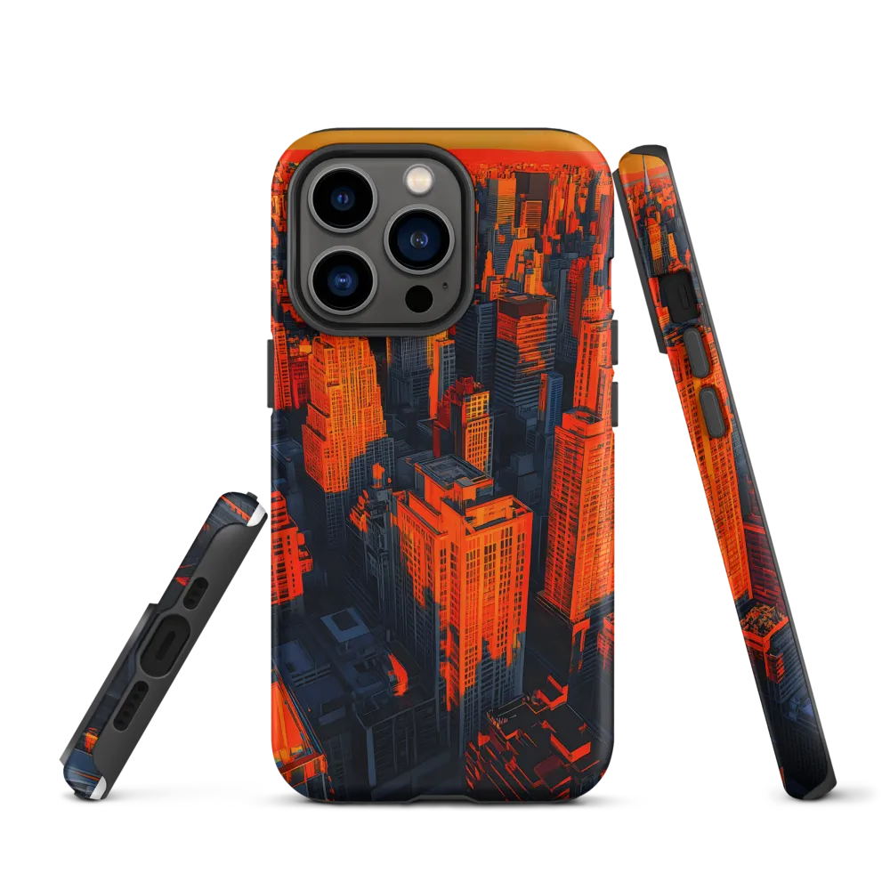 Urban Dawn: A Digital Ode to Skyscrapers | Phone Case |  13 Pro | Tough Case | Matte