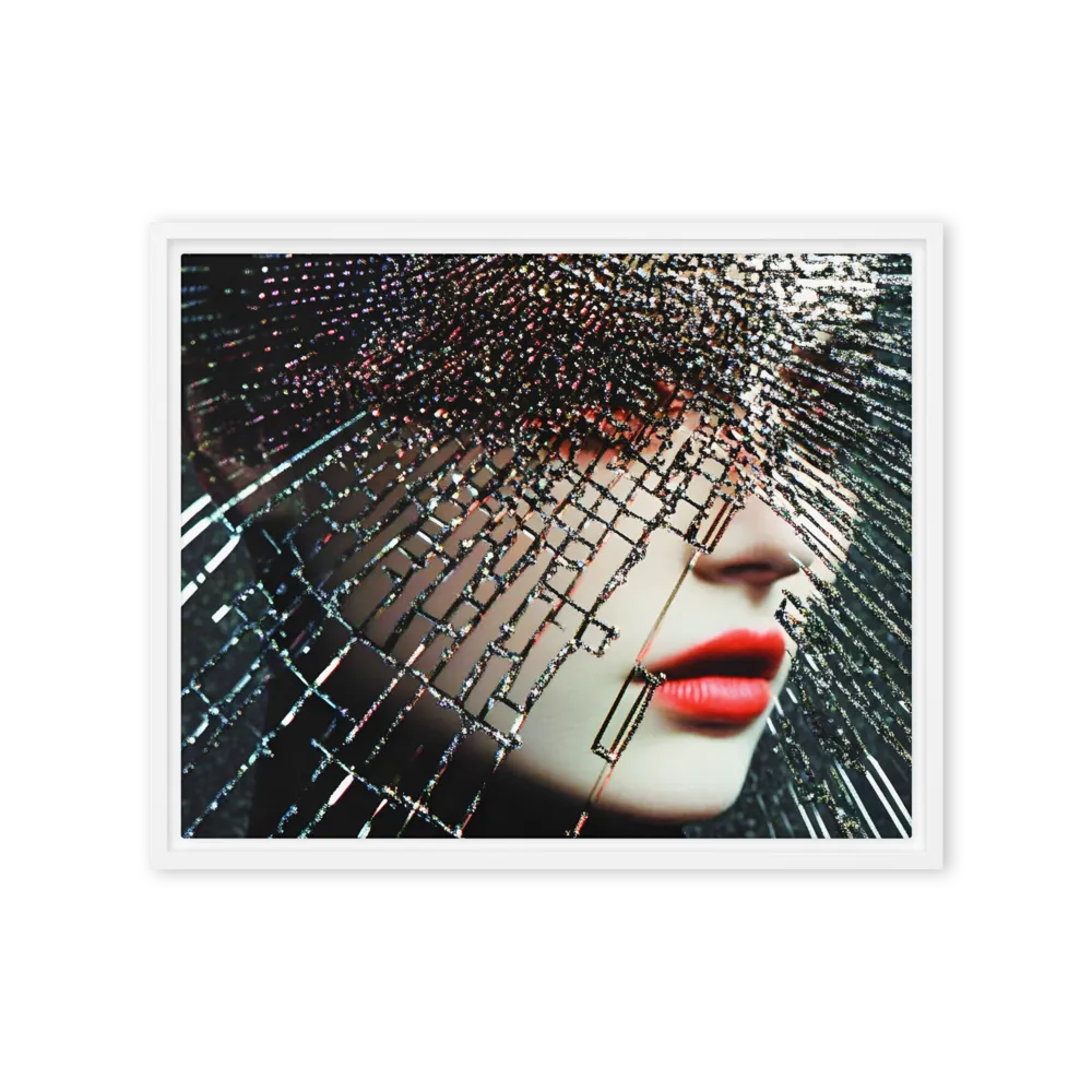 Fractured Identity | Canvas with White Frame | 16″×20″