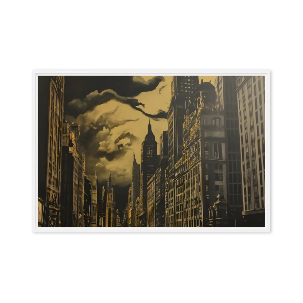 Echoes of a Forgotten Skyline | Canvas with White Frame | 20″×30″