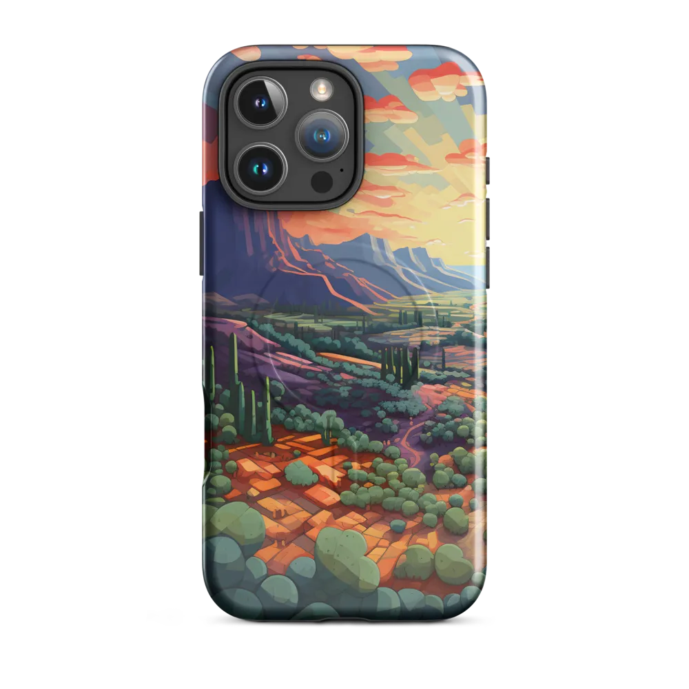 Desert Serenity at Dusk | Phone Case |  16 Pro Max | MagSafe® Tough Case | Glossy