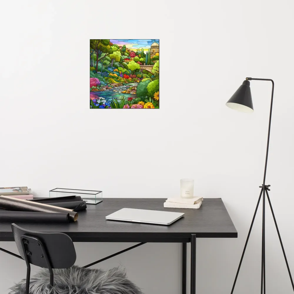 Riverside Garden 
 Poster | 18″x 18″