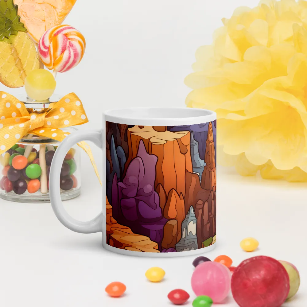 Vibrant Rockscape: A Digital Odyssey | Mugs | Multiple Sizes & Colors