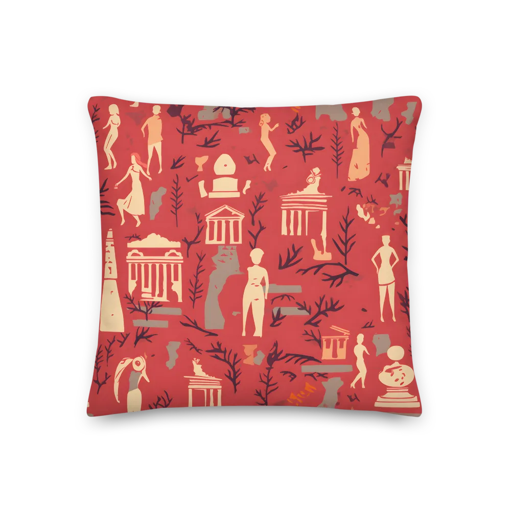 Harmony of Figures and Architecture | Pillow | 18″×18″