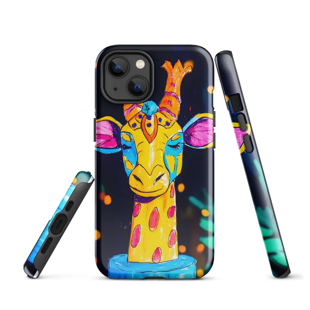 Whimsical Giraffe in Vibrant Colors