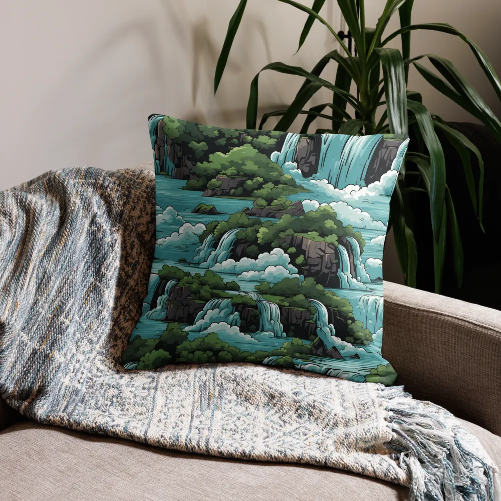 Harmonious Cascades | Pillow Case | 22″×22″