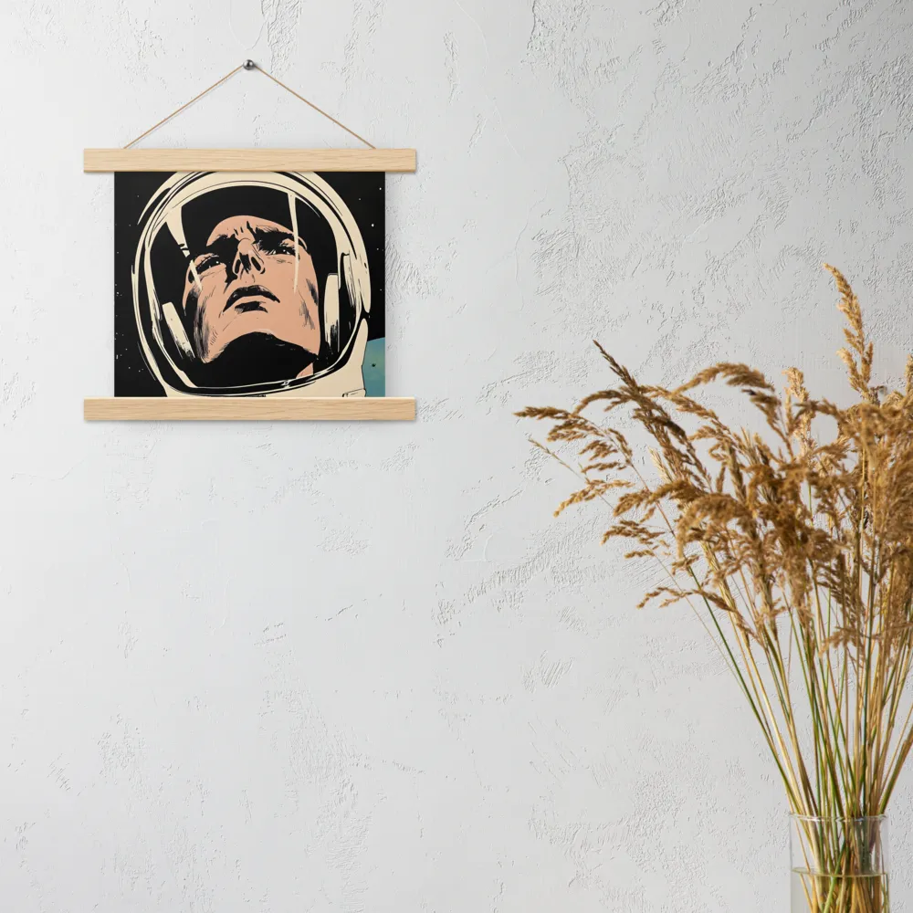 Gaze of the Astronaut | Poster With Oak Wood Hanger | 10″×10″