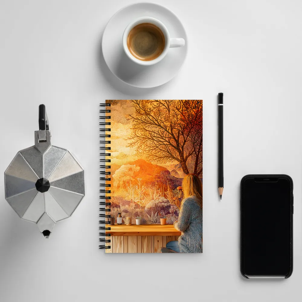 Whispers of a Golden Sunset | Spiral Notebook