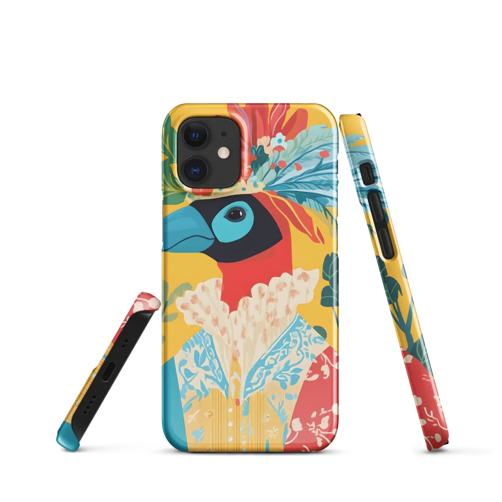The Regal Parrot: A Celebration of Color | Phone Case |  12 Mini | Snap Case | Glossy