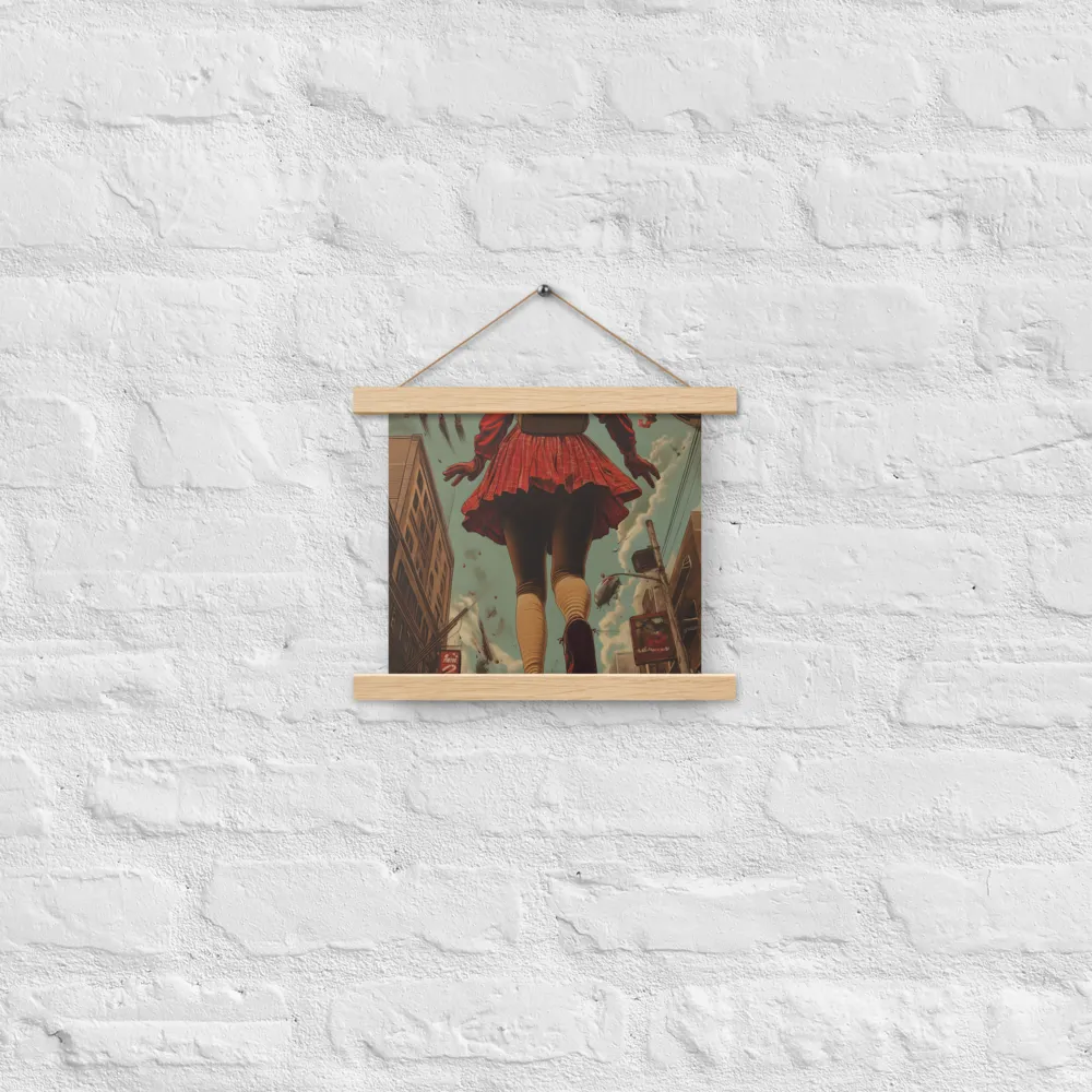 Flight of the Urban Dreamer | Poster With Oak Wood Hanger | 10″×10″