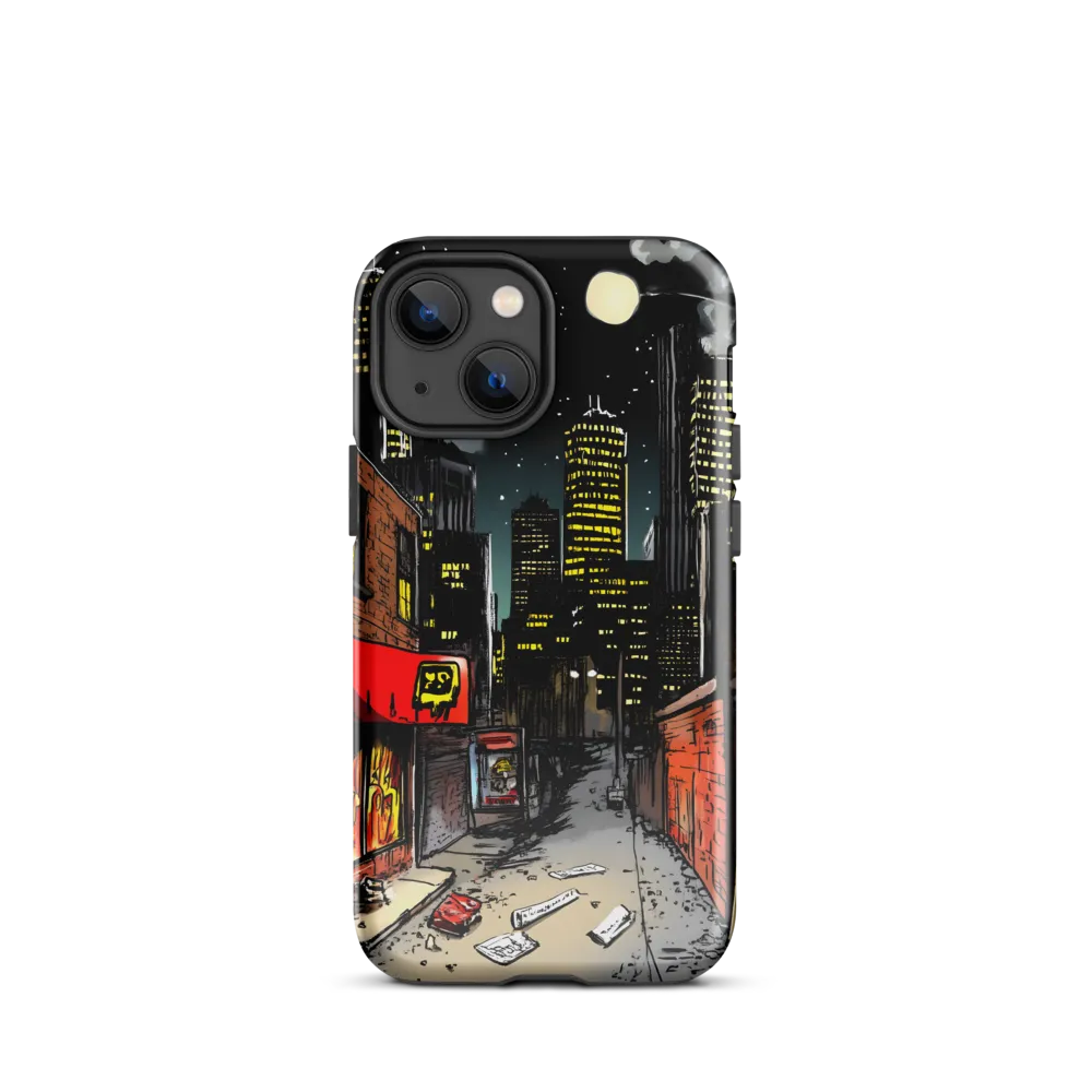 Nocturnal Cityscape: The Hidden Alley | Phone Case |  13 mini | Tough Case | Glossy