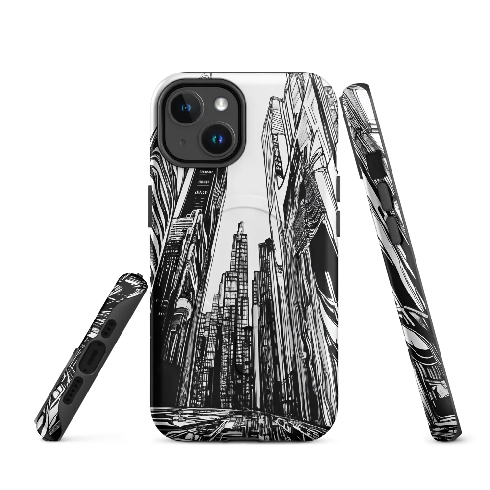Urban Echoes: A Line Art Journey | Phone Case |  14 | MagSafe® Tough Case | Matte