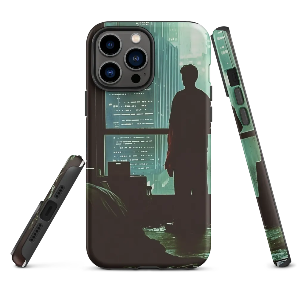 Silent Contemplation in a Futuristic Dystopia