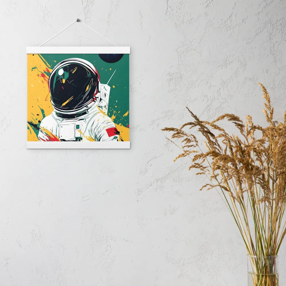 Galactic Explorer: A Modern Odyssey | Poster With White Wood Hanger | 12″×12″