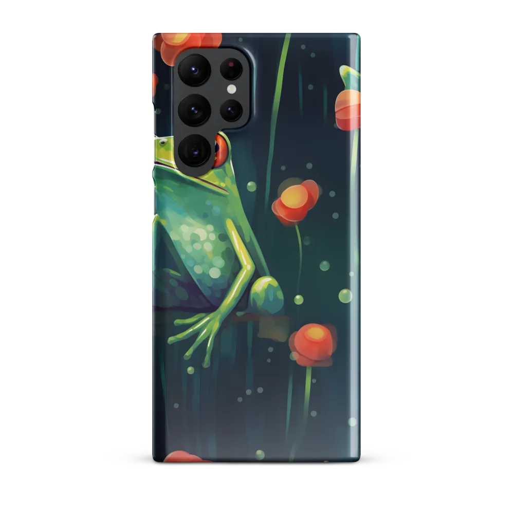 Playful Frogs in a Lush Pond